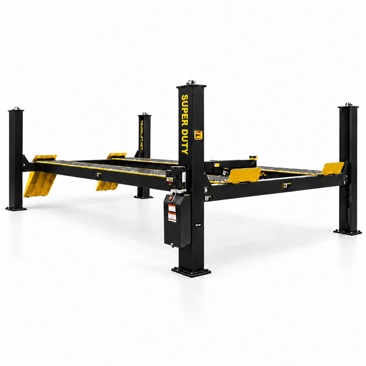 TRUCKLIFT.NET HD40E 40,000 lb Four-post truck lift — SUPER DUTY front-right post