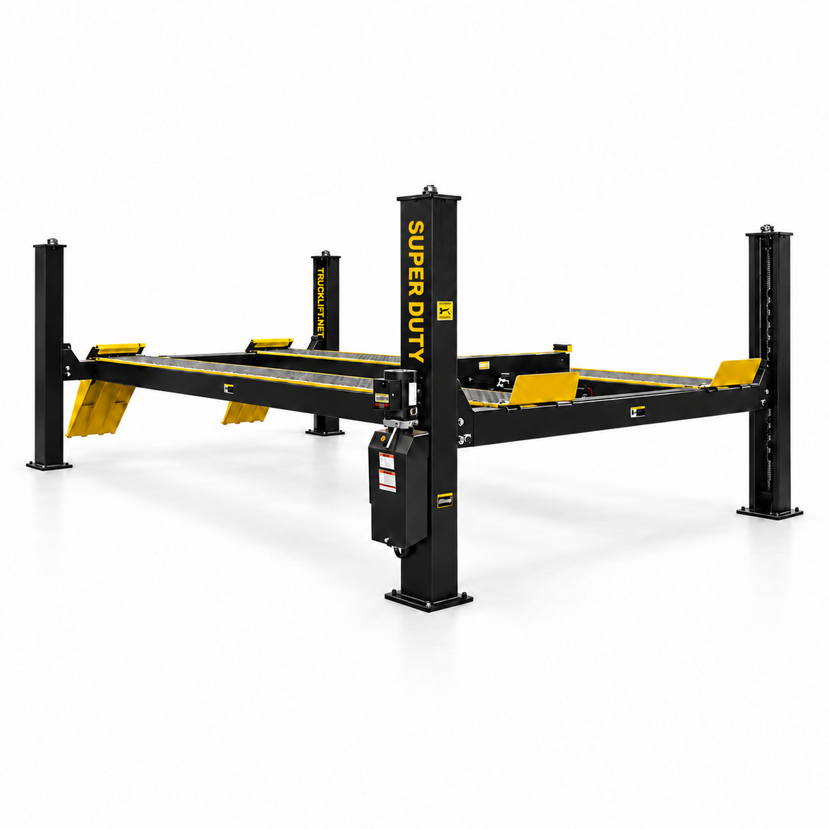 TRUCKLIFT.NET HD30E 30,000 lb Four-post truck lift — SUPER DUTY front-right post