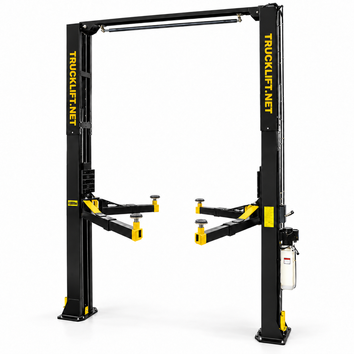 TRUCKLIFT.NET HDT15 — 15,000 lb Two-post Lift — black and yellow finish